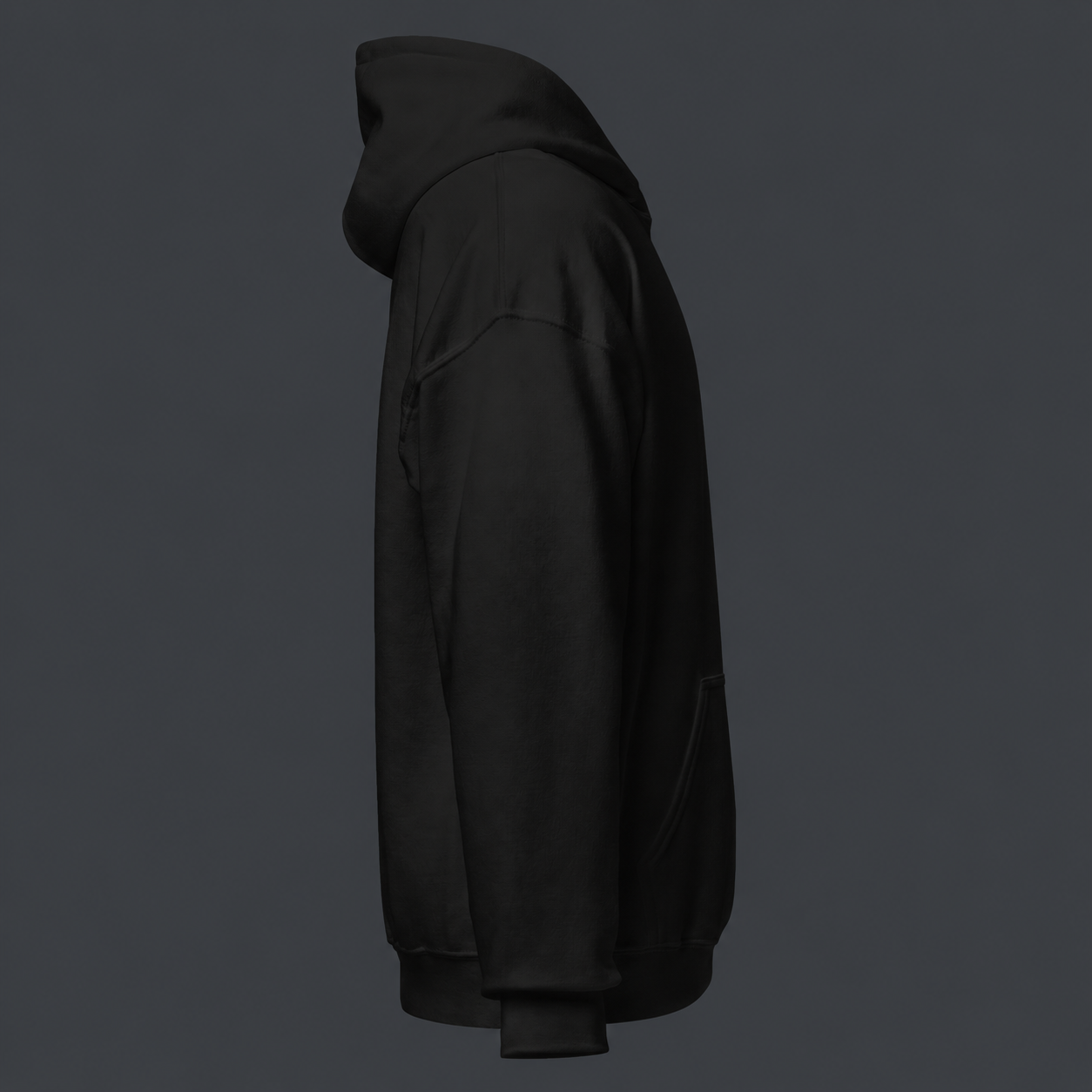 Black '4 AM NATION' hoodie on a dark gray background