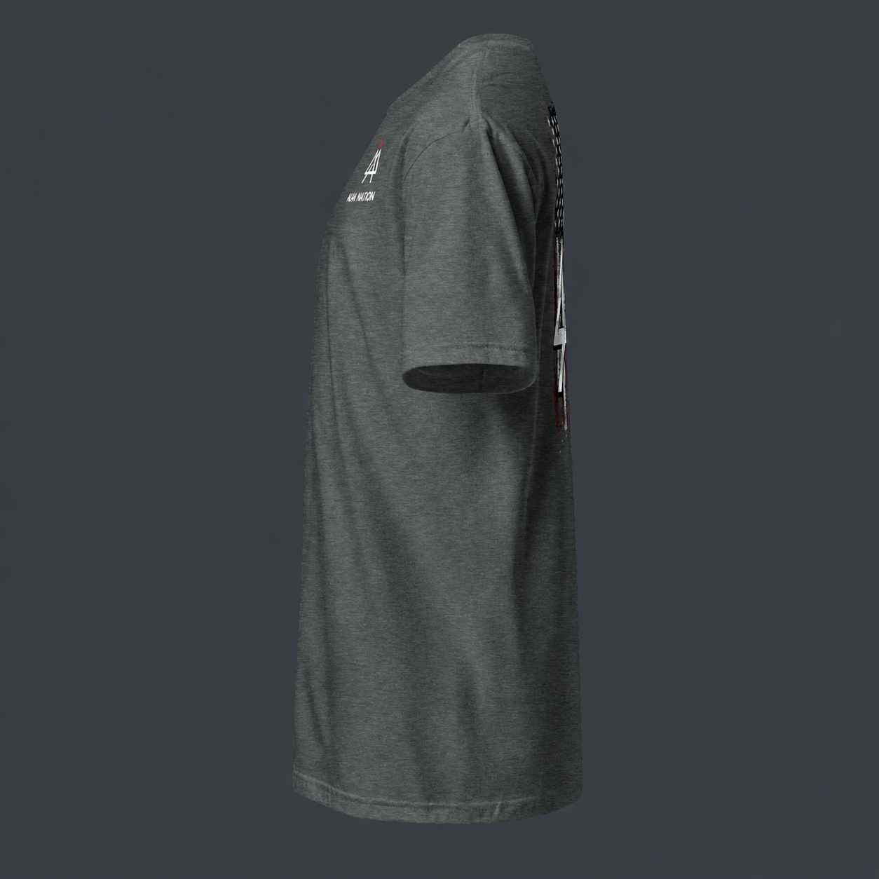 Gray t-shirt with the '4 AM NATION' logo brand on a dark gray background