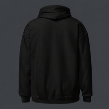 Load image into Gallery viewer, Black '4 AM NATION' hoodie on a dark gray background