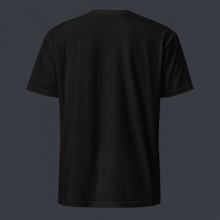 Load image into Gallery viewer, Black '4 AM NATION' t-shirt on a dark gray background