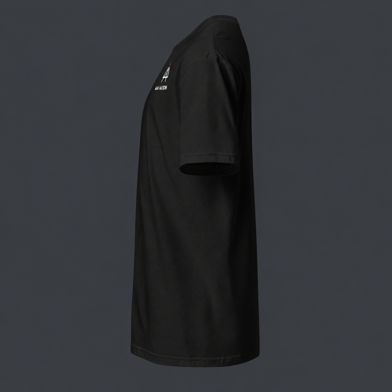 Black t-shirt with '4 AM NATION' logo on the chest against a dark gray background