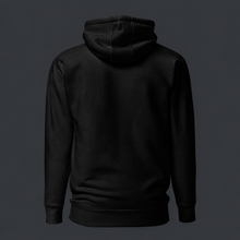 Load image into Gallery viewer, Black '4 AM NATION' hoodie on a dark gray background
