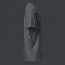 Load image into Gallery viewer, Heather Gray '4 AM NATION' t-shirt with dark gray background