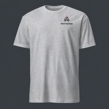 Load image into Gallery viewer, Gray t-shirt with '4 AM NATION' logo and text on a dark background