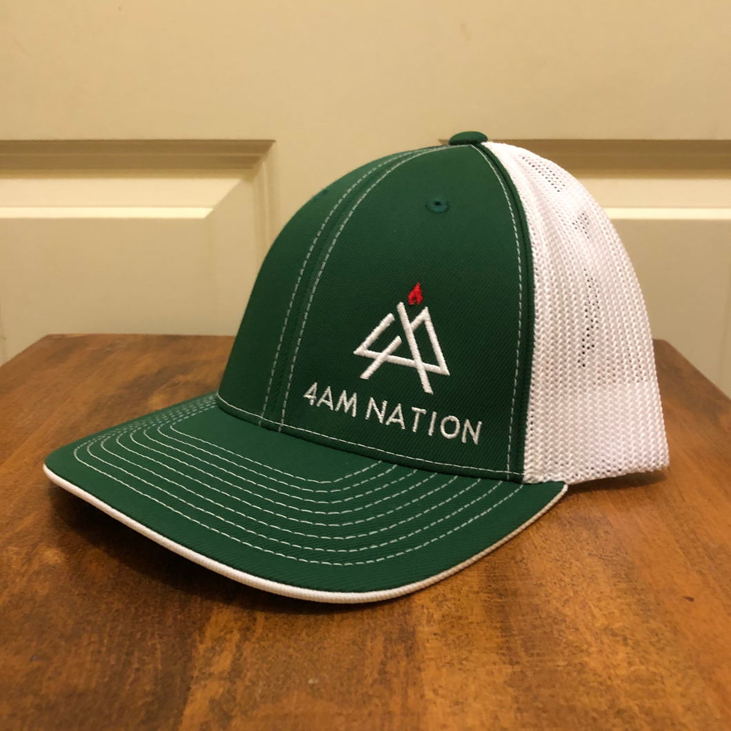 DARK GREEN AND WHITE