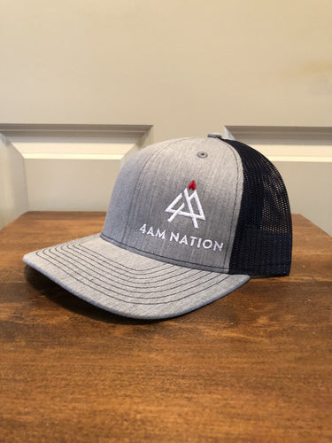HEATHER GREY AND NAVY