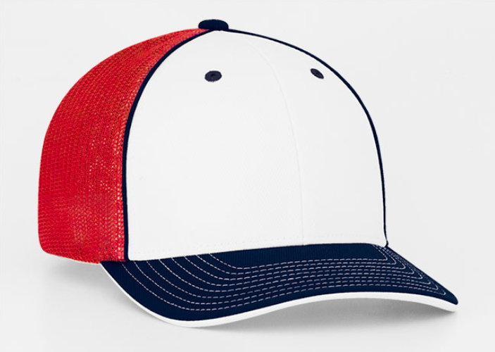 WHITE NAVY AND RED
