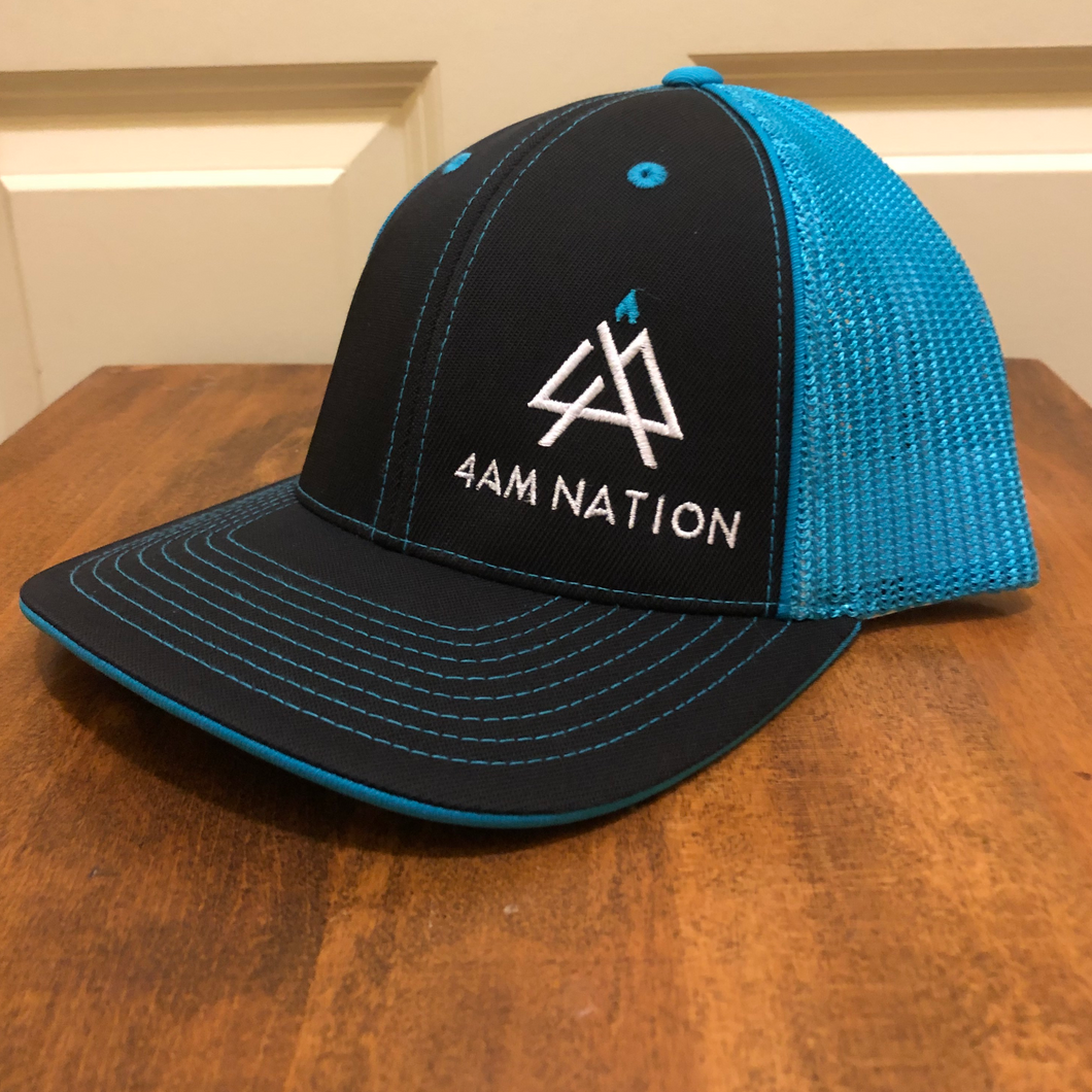 BLACK AND NEON BLUE